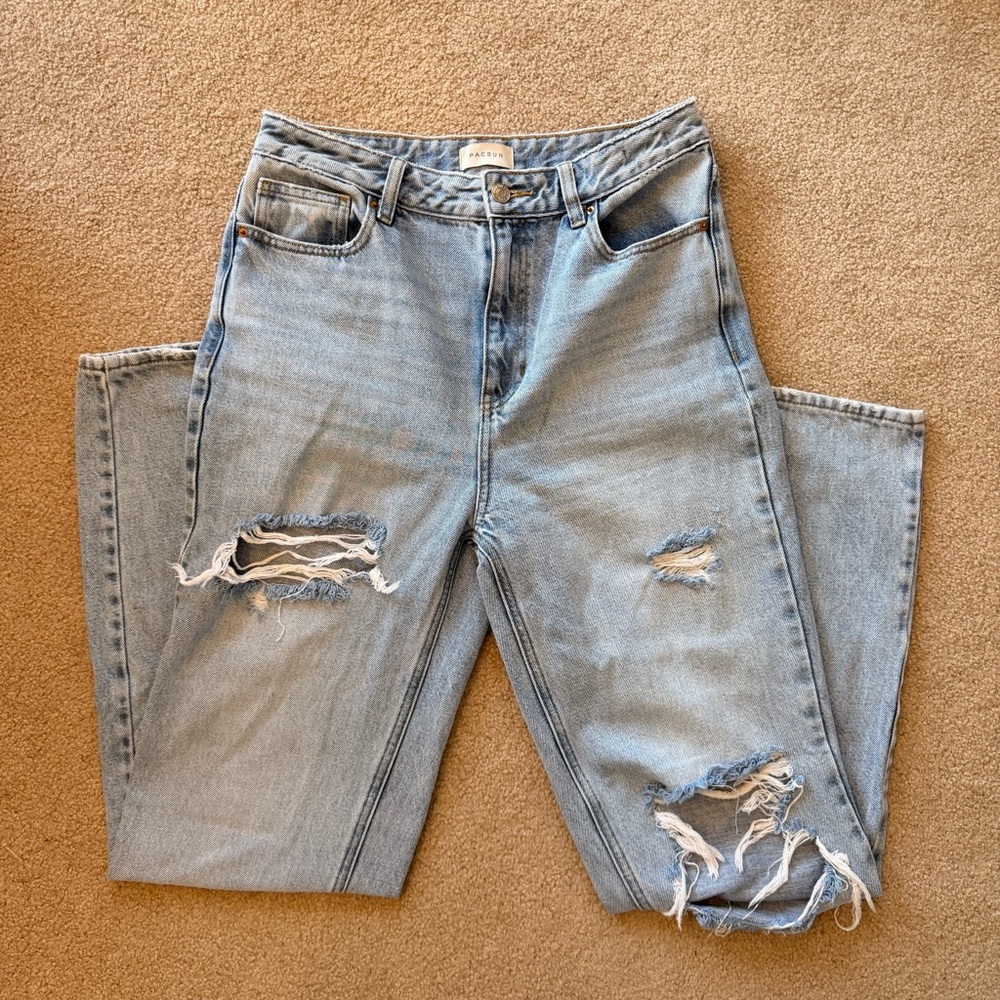 PacSun Light Blue Distressed 90s Boyfriend Jeans